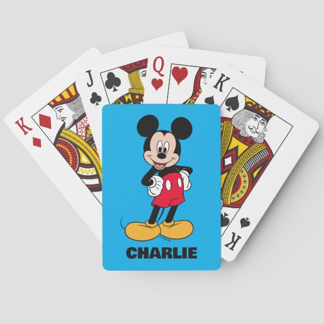 Mickey Mouse Smiling Pose Poker Cards (Back)