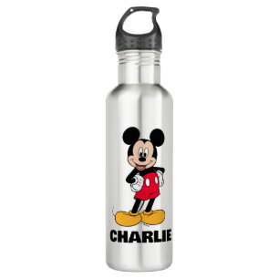 Mickey Mouse Smiling Pose Stainless Steel Water Bottle