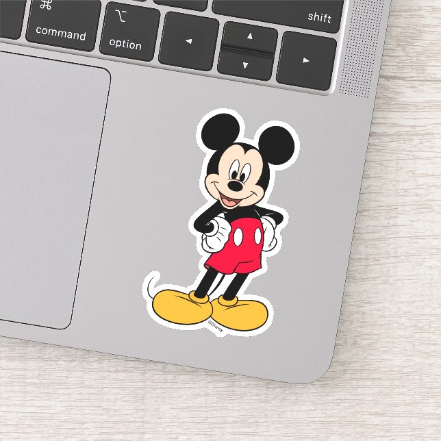Mickey Mouse Smiling Pose Sticker (Detail)