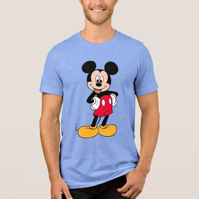 Mickey Mouse Smiling Pose Tri-Blend Shirt (Front)