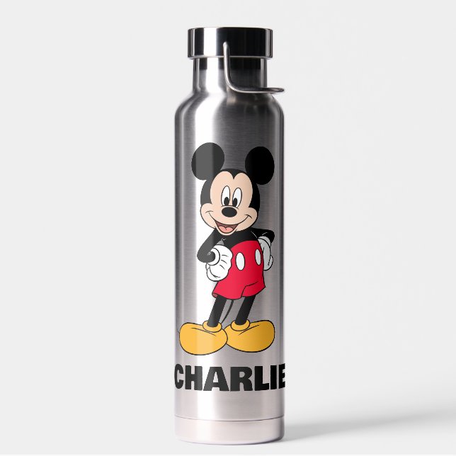 Mickey Mouse Smiling Pose Water Bottle (Left)