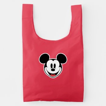 Mickey Mouse Smiling Reusable Bag by MickeyAndFriends at Zazzle