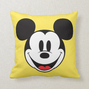 Mickey Mouse Smiling Throw Pillow