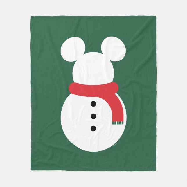 Mickey Mouse Snowman Fleece Blanket (Front)