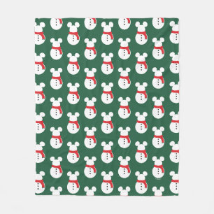 Mickey Mouse Snowman Fleece Blanket