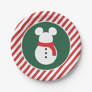 Mickey Mouse Snowman Paper Plates