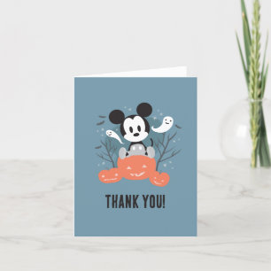 Mickey Mouse Spooky Halloween Birthday Thank You Card
