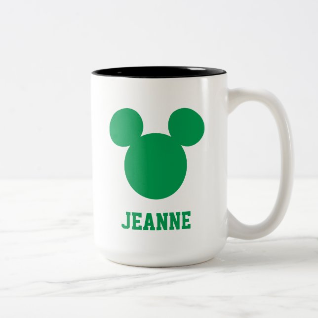 Mickey Mouse St. Patrick's Day | Add Your Name Two-Tone Coffee Mug (Right)