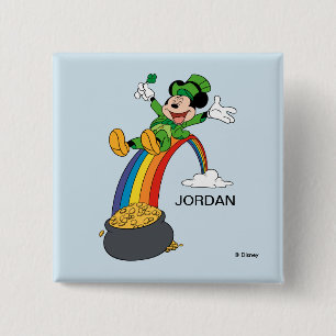 Mickey Mouse   St. Patrick's Day - Pot of Gold Button
