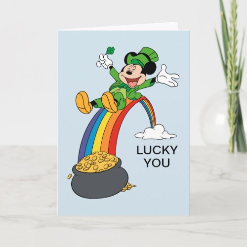 Mickey Mouse  St Patricks Day _ Pot of Gold Card