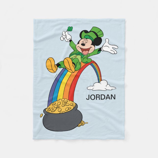 Mickey Mouse | St. Patrick's Day - Pot of Gold Fleece Blanket (Front)