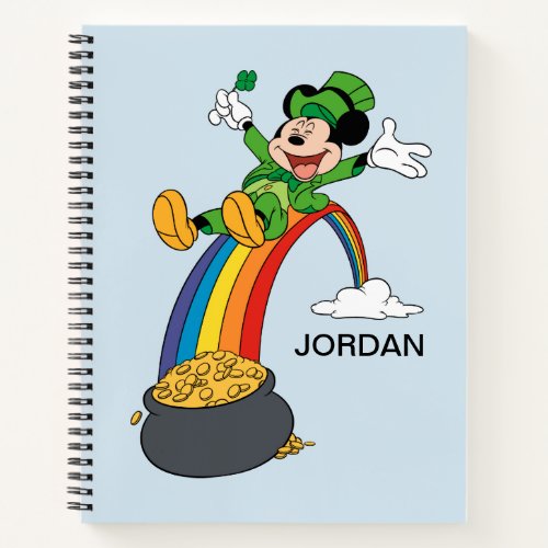 Mickey Mouse  St Patricks Day _ Pot of Gold Notebook