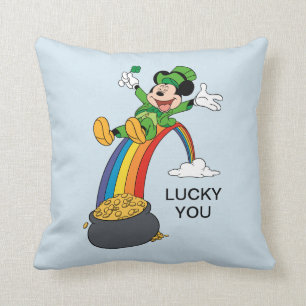 Mickey Mouse St. Patrick's Day - Pot of Gold Throw Pillow