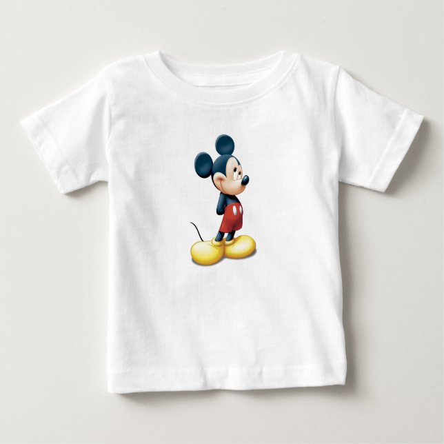 Mickey Mouse standing shy Baby T-Shirt (Front)
