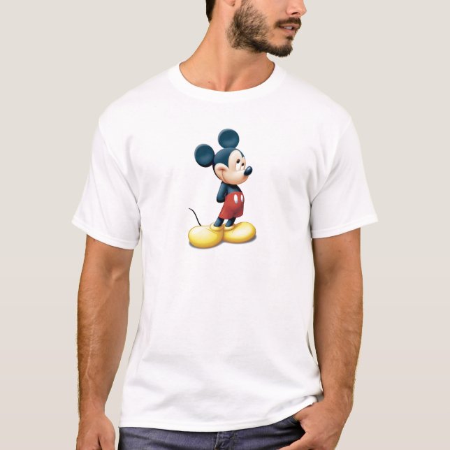 Mickey Mouse standing shy T-Shirt (Front)