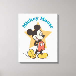 Mickey Mouse Star Name Graphic Canvas Print