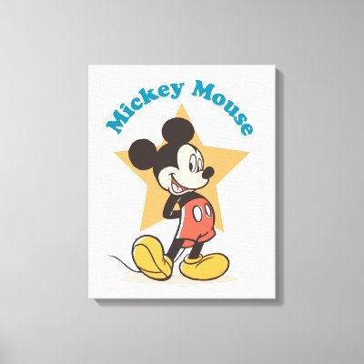 Mickey Mouse Star Name Graphic Canvas Print