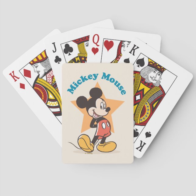 Mickey Mouse Star Name Graphic Poker Cards (Back)