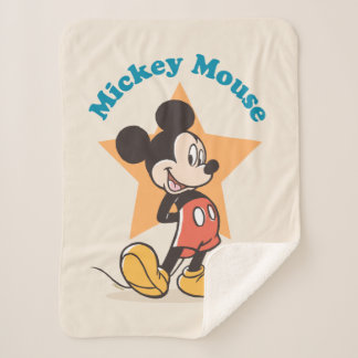 Mickey Mouse Star Name Graphic Sherpa Blanket