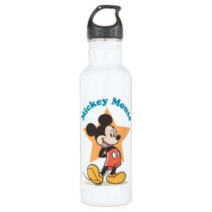 Mickey Mouse Star Name Graphic Stainless Steel Water Bottle