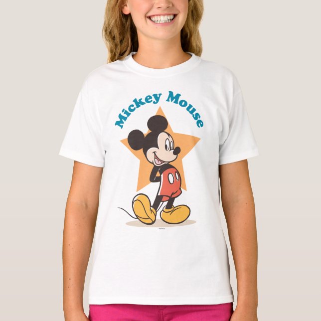 Mickey Mouse Star Name Graphic T-Shirt (Front)