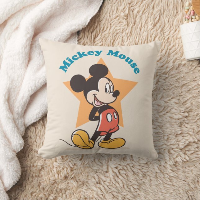 Mickey Mouse Star Name Graphic Throw Pillow (Blanket)