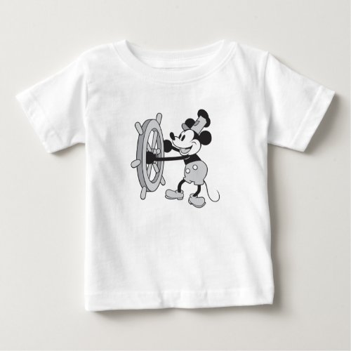 Mickey Mouse Steamboat Captain Baby T_Shirt