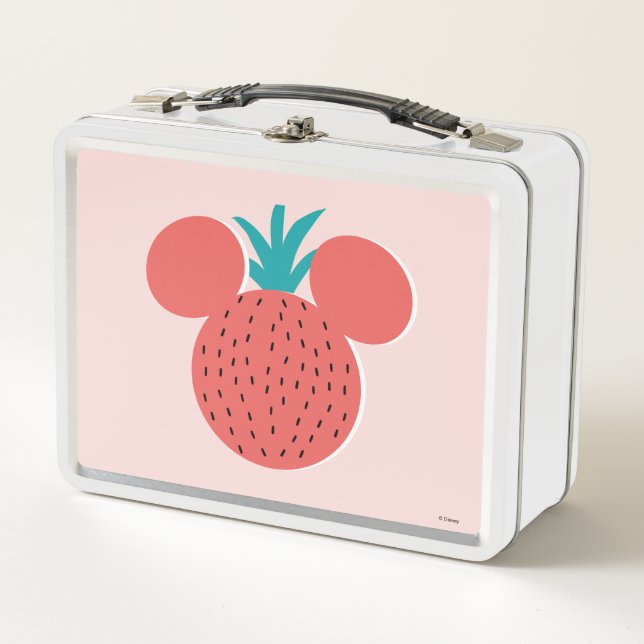 Mickey Mouse Strawberry Icon Metal Lunch Box (Front)