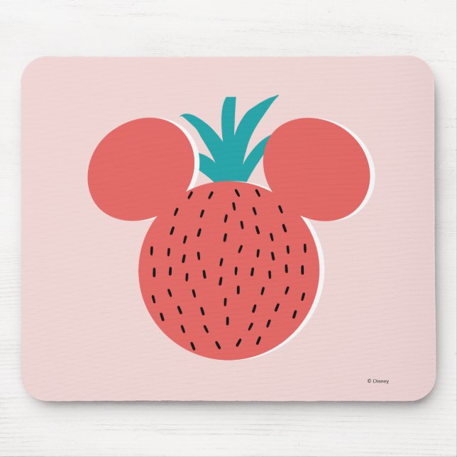 Mickey Mouse Strawberry Icon Mouse Pad (Front)