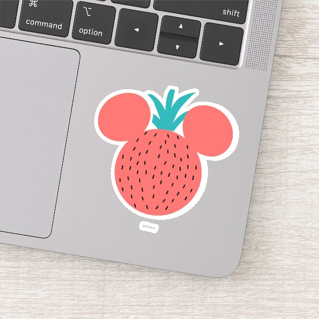 Mickey Mouse Strawberry Icon | Name Sticker (Detail)