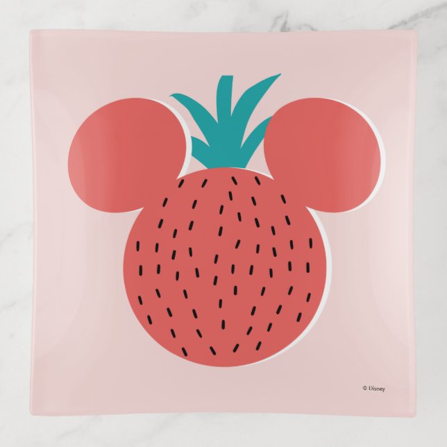 Mickey Mouse Strawberry Icon Trinket Tray (Front)