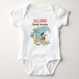 Mickey Mouse Summer Beach Family Vacation Baby Bodysuit