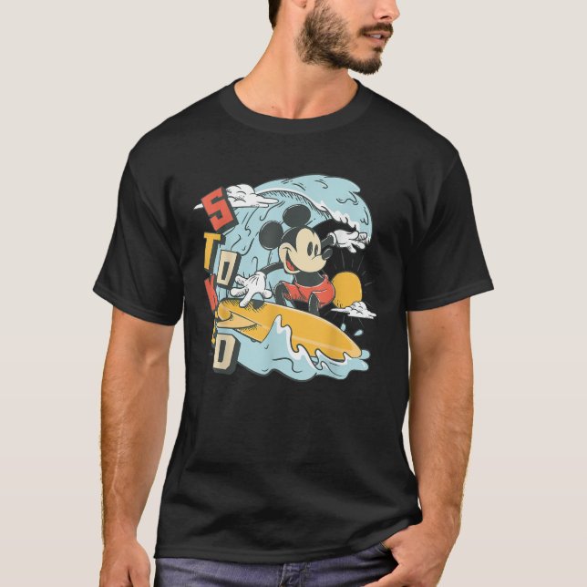 Mickey Mouse Summer Surf Stoked T-Shirt (Front)