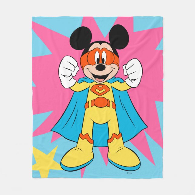Mickey Mouse | Super Hero Cute Fleece Blanket (Front)
