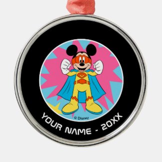 Mickey Mouse | Super Hero Cute Metal Ornament