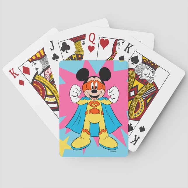Mickey Mouse | Super Hero Cute Playing Cards (Back)