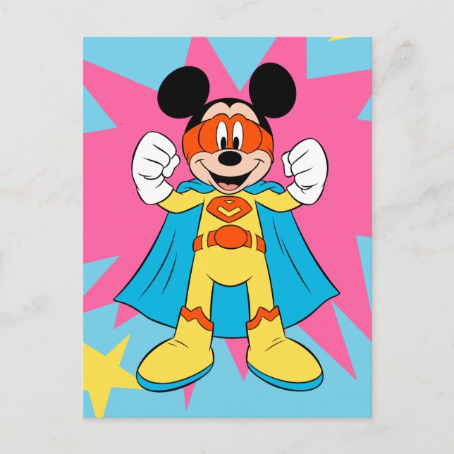 Mickey Mouse | Super Hero Cute Postcard (Front)