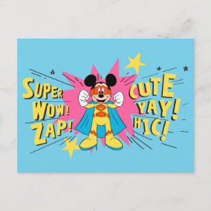 Mickey Mouse Super Hero Cute Postcard