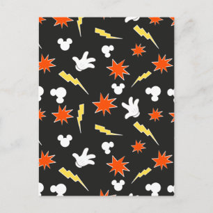 Mickey Mouse   Super Hero Icon Pattern Postcard