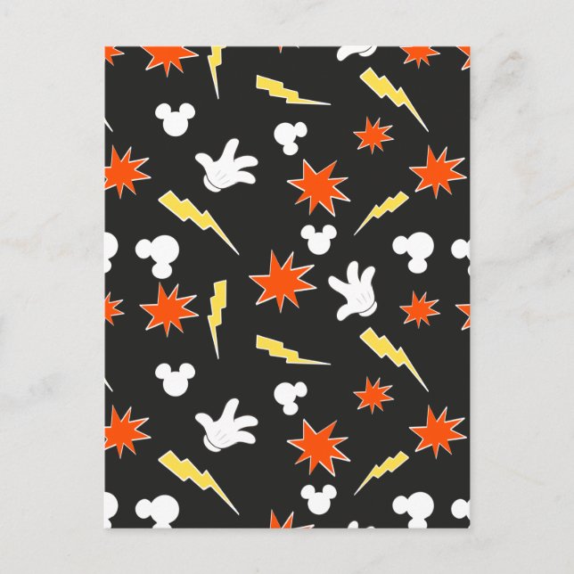Mickey Mouse | Super Hero Icon Pattern Postcard (Front)