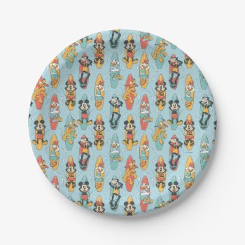 Mickey Mouse Surf's Up Summer Birthday Paper Plates by MickeyAndFriends at Zazzle