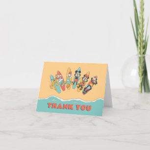 Mickey Mouse Surf's Up Summer Birthday Thank You Card