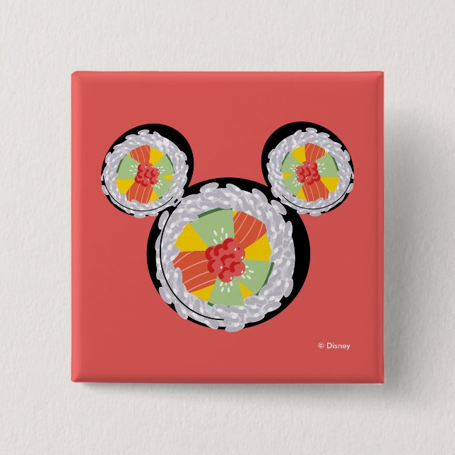 Mickey Mouse Sushi Icon Button (Front)