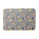 Mickey Mouse Sushi Icon Pattern Bath Mat
