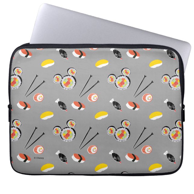 Mickey Mouse Sushi Icon Pattern Laptop Sleeve (Front)