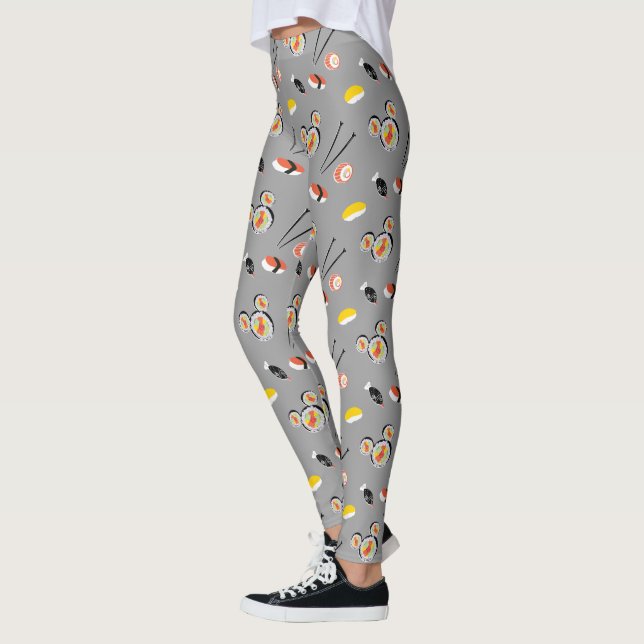 Mickey Mouse Sushi Icon Pattern Leggings (Left)