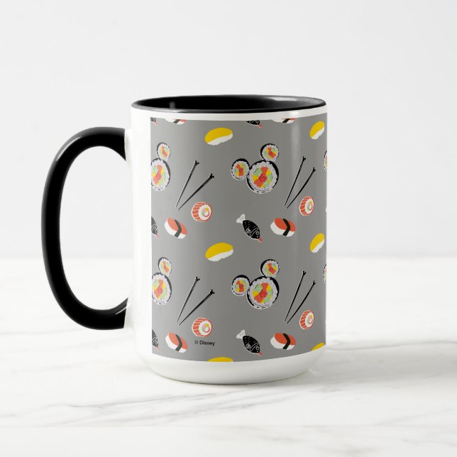 Mickey Mouse Sushi Icon Pattern Mug (Left)