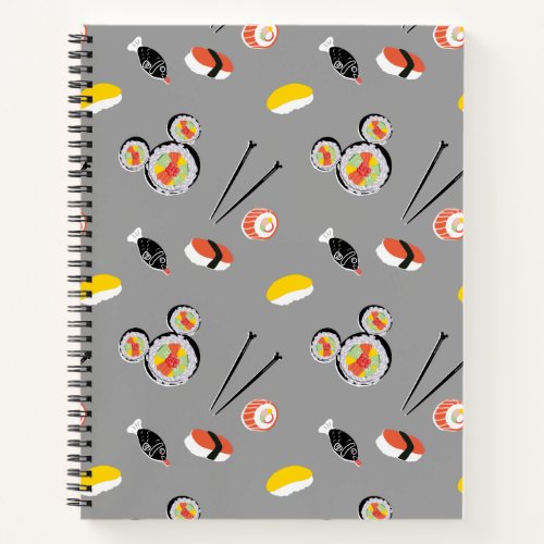 Mickey Mouse Sushi Icon Pattern Notebook