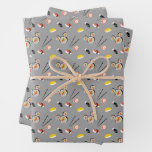 Mickey Mouse Sushi Icon Pattern Wrapping Paper Sheets