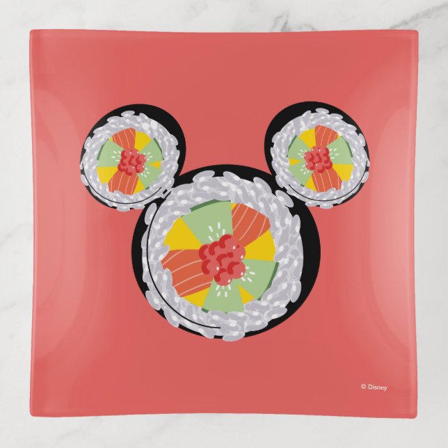 Mickey Mouse Sushi Icon Trinket Tray (Front)